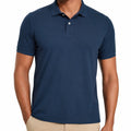 Polo de hombre talla L azul marino de tejido manga corta estilo clásico